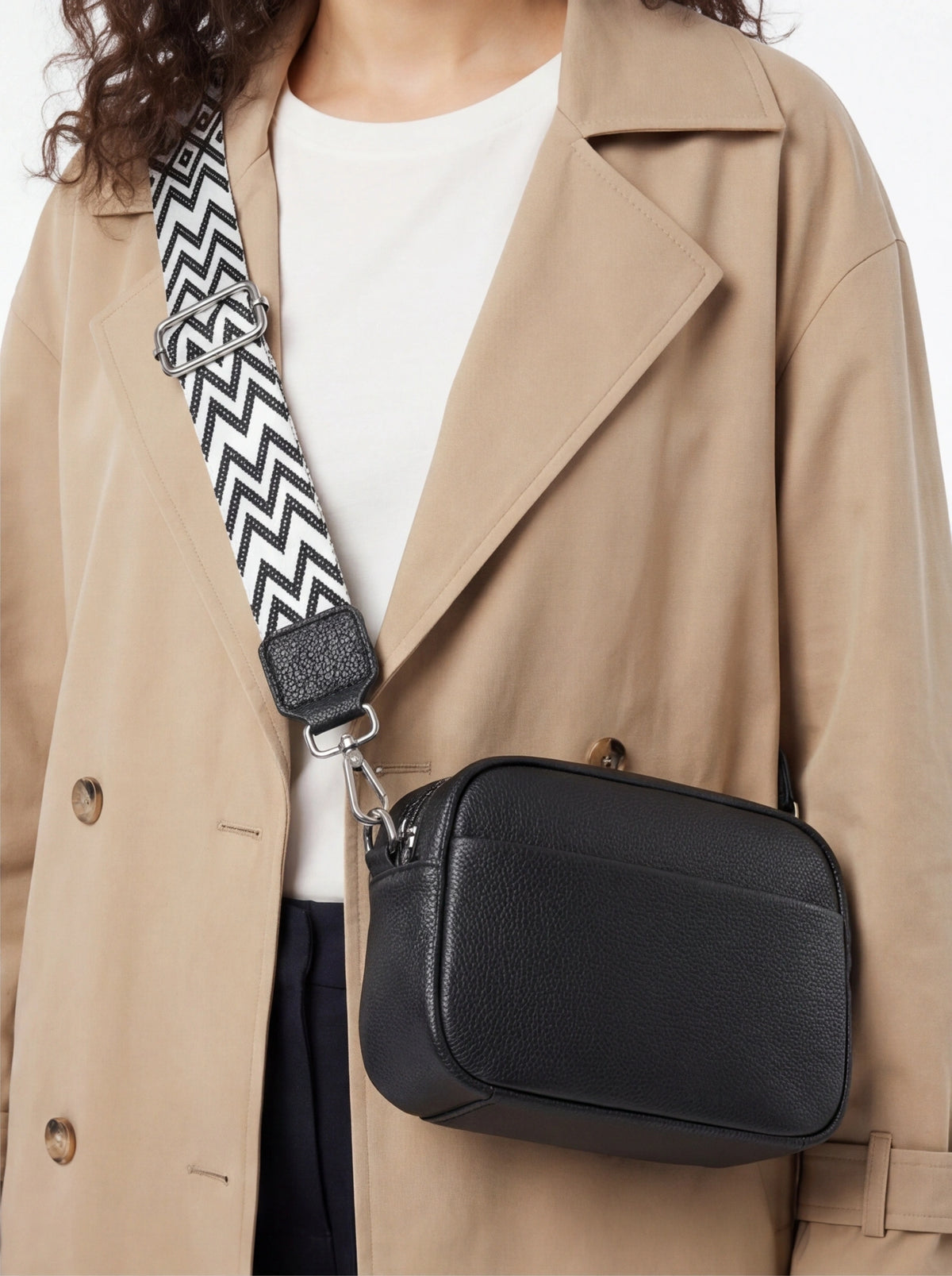 Crossbody Veske Dame Ekte Skinn