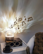 Light Theatre: Ambient Light With Stereo Speaker, Ripple Sunset Aurora Projector All-in-1 - Trendyglobal 