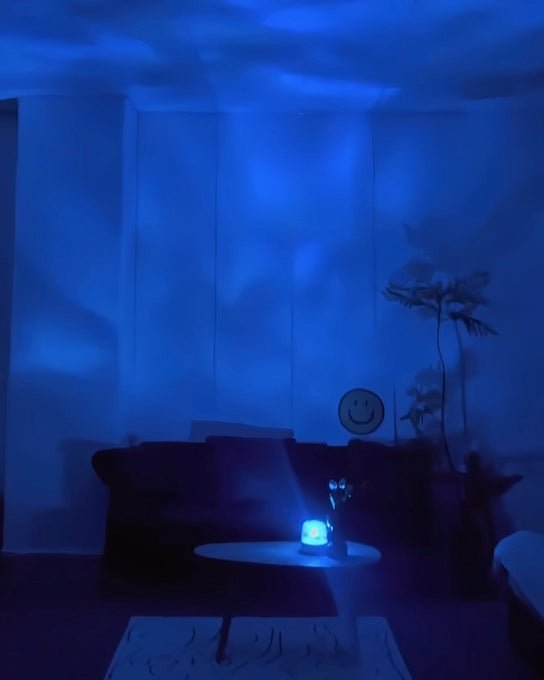 Light Theatre: Ambient Light With Stereo Speaker, Ripple Sunset Aurora Projector All-in-1 - Trendyglobal 