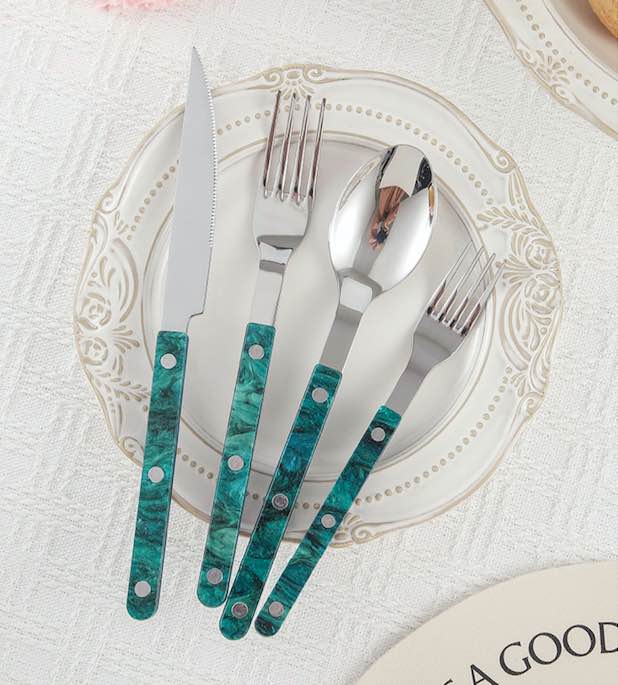 Set Of 10 Pcs Modern French Flatware - Bistrot Style Cutlery Silverware Set ( $4.9 Each )