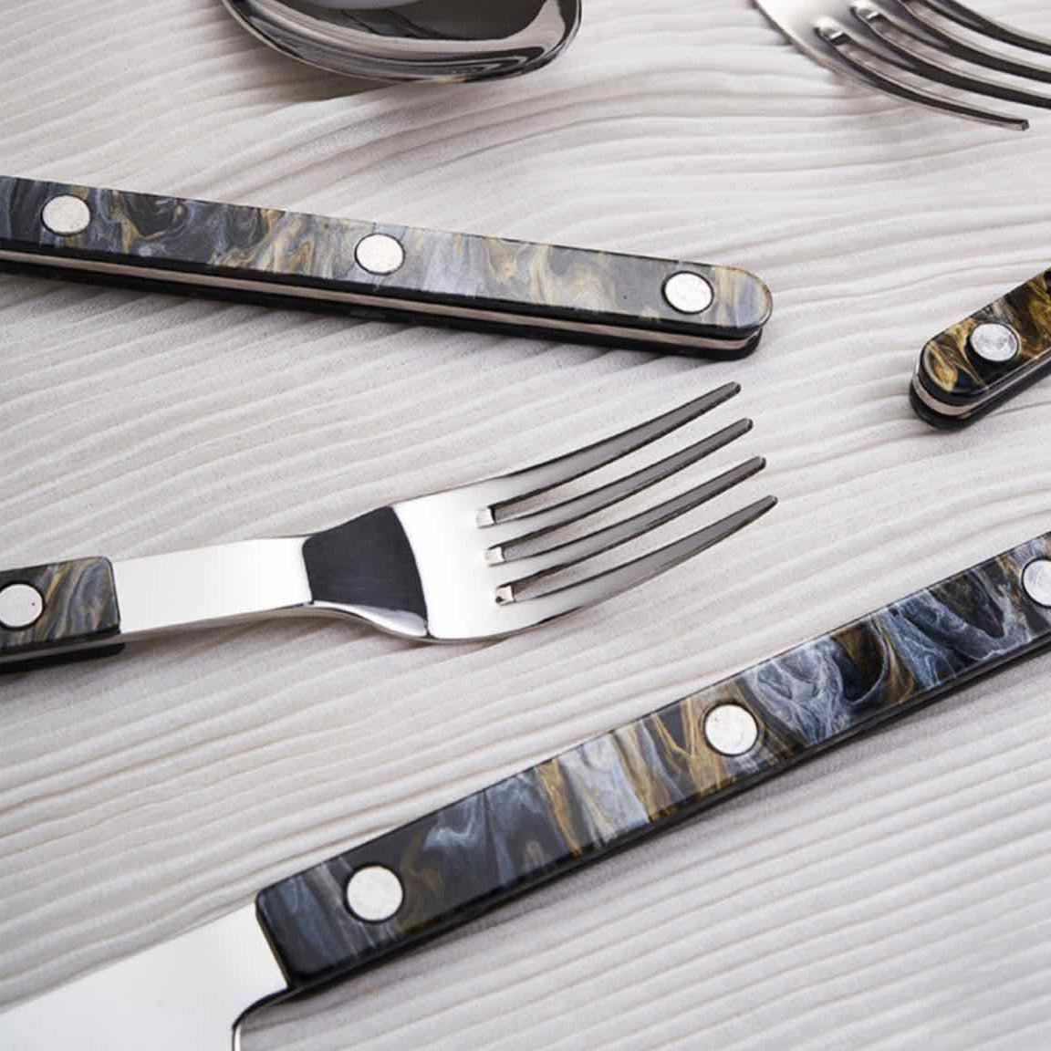 Set Of 10 Pcs Modern French Flatware - Bistrot Style Cutlery Silverware Set ( $4.9 Each )