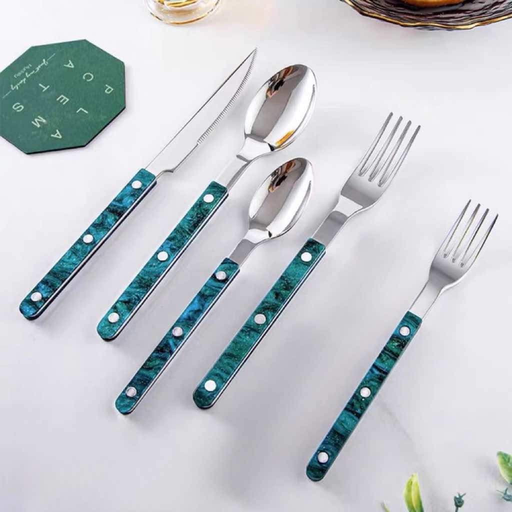 Set Of 10 Pcs Modern French Flatware - Bistrot Style Cutlery Silverware Set ( $4.9 Each )