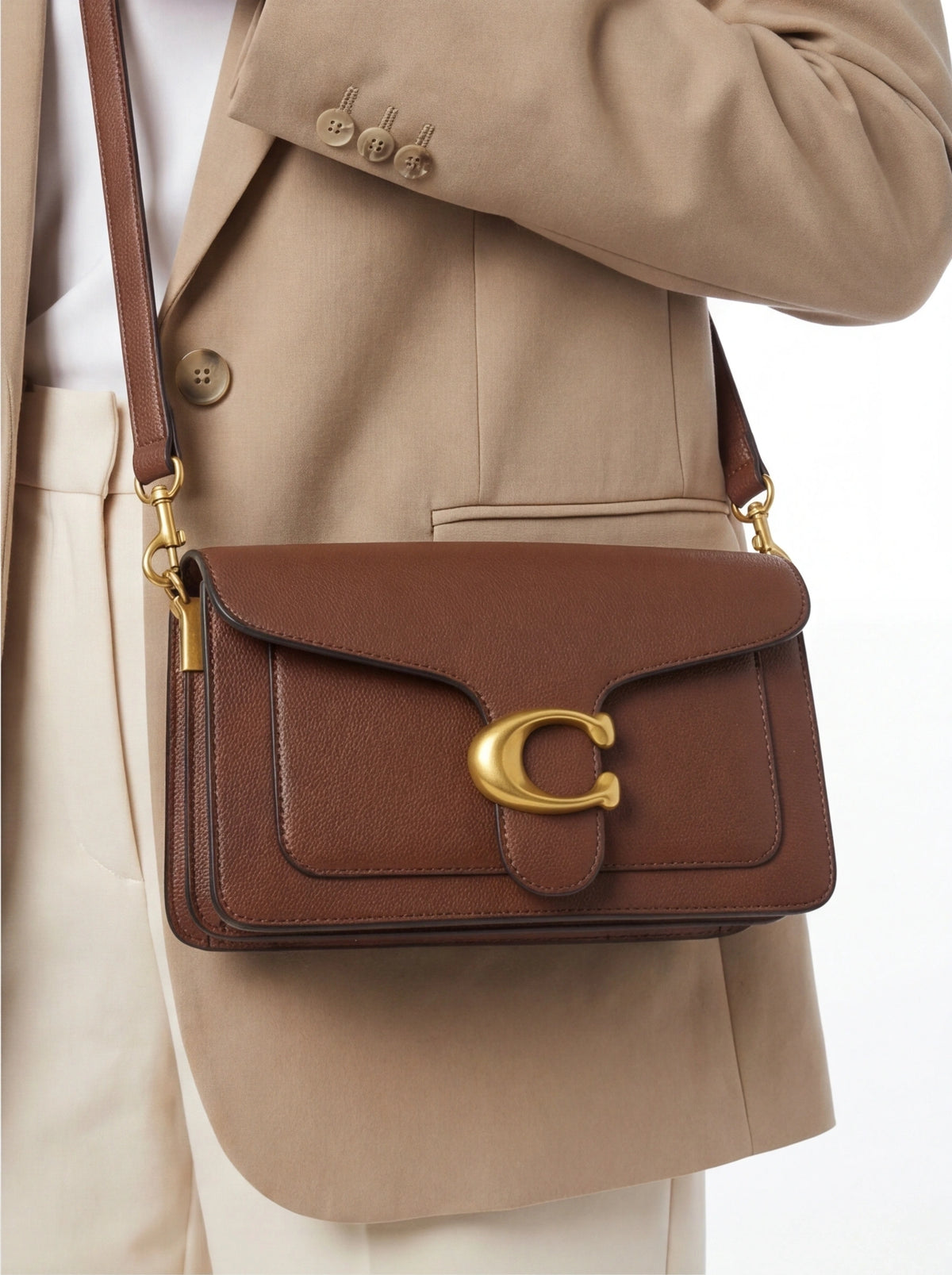 Crossbody Veske Dame | Liten Skulderveske med Dobbel Stropp