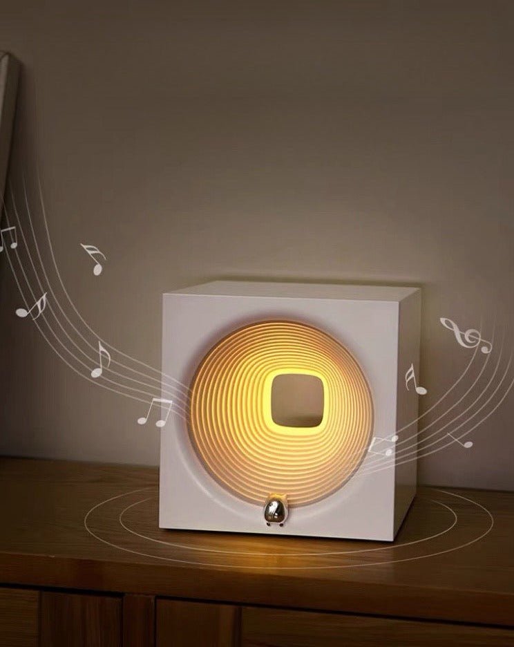 Time Machine Sleep Inducing Bedside Lamp with Speaker - Dimmable Sleep Aid Night Light - Trendyglobal 