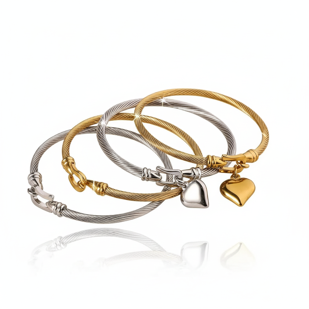 Titanstål Armbånd Dame - Hjerte Armbånd