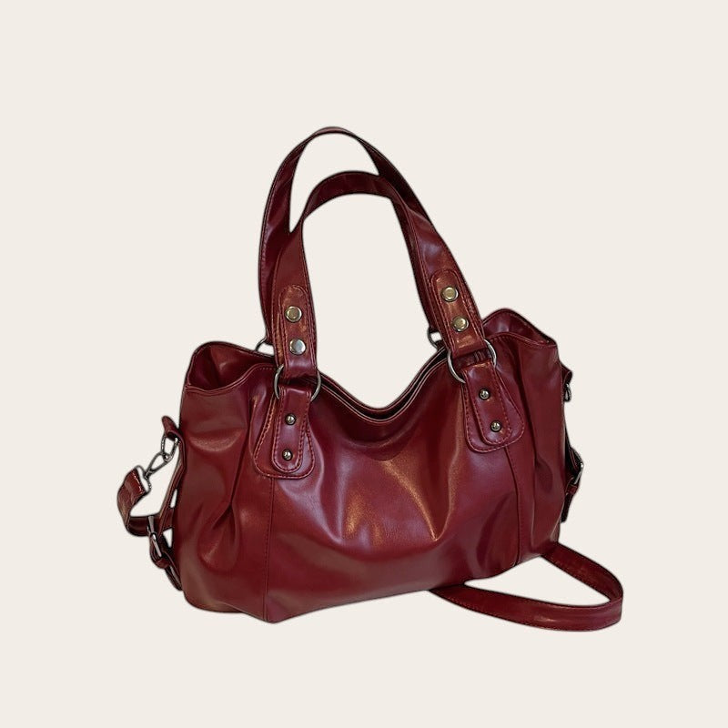 Retro Tote Bag Dame | Europeisk Stil Skulder- og Crossbody-veske